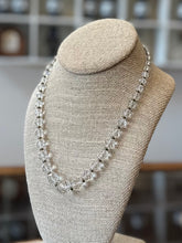 Load image into Gallery viewer, Vintage Midcentury Faceted Clear Crystal Graduated Beaded Gold Filled 1/20 12k GF Necklace with Separators 18.3”