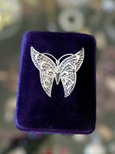 Load image into Gallery viewer, Vintage 1960s Midcentury Unsigned ALICE CAVINESS Sterling Silver Germany Filigree Butterfly Brooch
