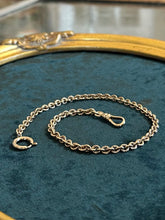 Load image into Gallery viewer, Vintage Midcentury Gold Tone Textured Link Watch Chain Dog Clip Clasp 11.75”
