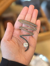 Load image into Gallery viewer, Vintage Signed TAXCO Mexico TG-84 Sterling Silver & Cubic Zirconia CZ 925 Zig Zag Abstract Brooch