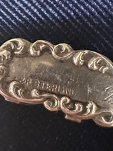 Load image into Gallery viewer, Antique Victorian Art Nouveau P&P Sterling Silver Scroll Design Folding Button Hook Monogrammed Engraved Initials BR