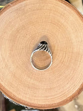 Load image into Gallery viewer, Vintage Signed SARAH Coventry Sterling Silver Spiral & Black Cabochon Ring US Size 7