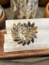 Load image into Gallery viewer, D&E Juliana Shooting Star Flower Faceted Topaz Glass AB Rhinestone Brooch VTG