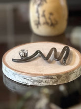 Load image into Gallery viewer, Vintage Signed TAXCO Mexico TG-84 Sterling Silver & Cubic Zirconia CZ 925 Zig Zag Abstract Brooch