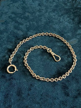 Load image into Gallery viewer, Vintage Midcentury Gold Tone Textured Link Watch Chain Dog Clip Clasp 11.75”