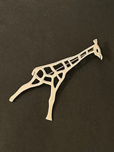 Load image into Gallery viewer, Vintage Signed SU 925 Sterling Silver Cut Out Giraffe Brooch Pin