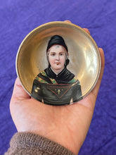 Load image into Gallery viewer, Antique European Hand Painted Victorian Mourning Portrait Decorative Porcelain Trinket Dish 3.5”