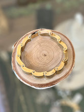 Load image into Gallery viewer, Vintage Midcentury Machine Age Chunky Roller Chain Gold Tone Bracelet Unisex Heavy 7.5”