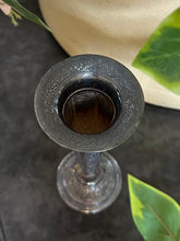 Load image into Gallery viewer, Antique Victorian Silverplate Floral Engraved Bud Trumpet Vase 5”
