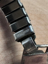 Load image into Gallery viewer, Vintage Zuni Native American Sterling Silver & Stainless Steel Opal and Purple Inlay Bear Face Women’s Wrist Watch