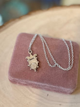 Load image into Gallery viewer, Vintage Signed Bettina Duncan Sterling Silver Cross Crown Pendant on Sterling Chain