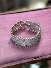 Load image into Gallery viewer, Vintage 1950s Signed WEISNER Dazzling Diamanté Rhinestone Bracelet Statement Evening Jewelry