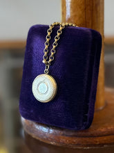 Load image into Gallery viewer, Vintage Midcentury Brass Rolo Chain Circle Locket Pendant Necklace 14.75”
