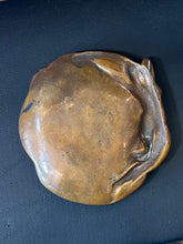 Load image into Gallery viewer, Antique Art Nouveau Brass Nude Woman Waves Sea Nymph Trinket Dish Ring Dish Tray