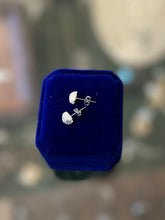 Load image into Gallery viewer, Swarovski Swan Signed Crystal Silver Tone Domed 3-Row Stud Earrings | 1990s-Contemporary