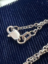 Load image into Gallery viewer, Vintage 14k White Gold Ornate Cross Religious Pendant Necklace 18.4”