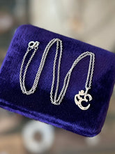 Load image into Gallery viewer, Sterling Silver Hindu Om Symbol Pendant Necklace 18”