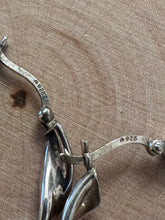 Load image into Gallery viewer, Vintage Sterling Silver 925 Twist Hoop Earrings Silver Hoops