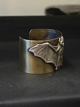 Load image into Gallery viewer, Handmade Gothic Solid Brass Bat Wide Cuff Bracelet - Carmilla