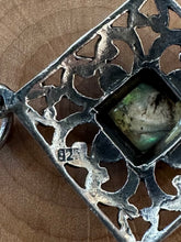 Load image into Gallery viewer, You Pick! Vintage Filigree Silver Gemstone Pendants | 800 Silver Citrine OR 925 Silver Abalone