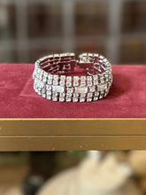 Load image into Gallery viewer, Vintage 1950s Dazzling Diamanté Rhinestone Bracelet Statement Evening Jewelry