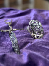 Load image into Gallery viewer, Antique Continental German 800 Silver Pierced Cabbage Rose Sugar Tongs Serving Tongs Ornate