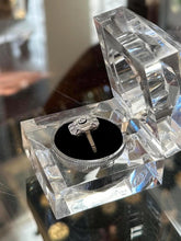 Load image into Gallery viewer, Antique Edwardian Signed WB WG 590 White Gold Diamond Geometric Ring US 8 1/4