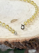 Load image into Gallery viewer, Vintage Midcentury Faceted Yellow Crystal Graduated Beaded Necklace 16.75”