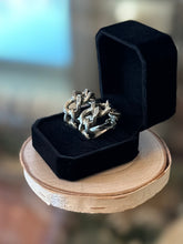 Load image into Gallery viewer, Vintage YSL Yves Saint Laurent Gunmetal Chain Link Design Silver Tone Clip-on Earrings Semi-Hoop