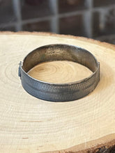 Load image into Gallery viewer, Antique 1930s English Hallmarked NCR Co. Sterling Silver Hand Engraved Hinged Bangle Bracelet Birmingham