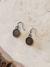 Load image into Gallery viewer, Vintage Signed BG Sterling Silver & Pink Mother of Pearl Oval Cabochon Dangle Drop Earrings