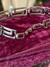 Load image into Gallery viewer, Vintage Mexico Sterling Silver 925 Greek Key Meander Cut Out Link Bracelet Unisex 8”