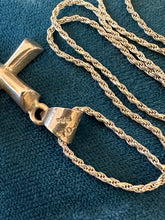 Load image into Gallery viewer, Vintage Sterling Silver Taxco Mexico Unisex Solid Cross Rope Chain Pendant Necklace 23”