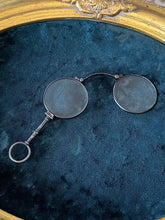 Load image into Gallery viewer, Antique 19th Century Victorian German Gunmetal Expandable Lorgnette Glasses Eyeglasses