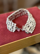 Load image into Gallery viewer, Vintage 1950s Dazzling Diamanté Rhinestone Bracelet Statement Evening Jewelry