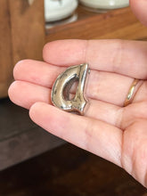 Load image into Gallery viewer, Vintage 1974 Signed HATTIE CARNEGIE Silver Clad Lowercase “A” Bubble Letter Initial Pendant Charm