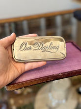Load image into Gallery viewer, Vintage Parsons’ Casket Hardware Co. Our Darling Nickel Metal Casket Name Plate Silver Tone 4.7x2.2 Mourning