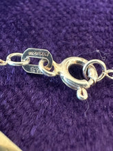 Load image into Gallery viewer, Vintage Signed HFB Art Deco Gold Filled Two Tone Locket with Hair Inside on Sterling Silver Chain Necklace 18”