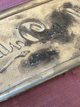 Load image into Gallery viewer, Vintage Parsons’ Casket Hardware Co. Our Darling Nickel Metal Casket Name Plate Silver Tone 4.7x2.2 Mourning