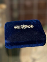 Load image into Gallery viewer, Antique Edwardian Era Silver Tone Rhinestone Bar Pin Brooch C-Clasp