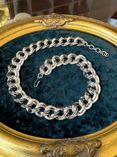 Load image into Gallery viewer, Vintage Circa 1980s Signed MONET Silver Tone Double Link Chain Statement Necklace Adjustable 21” Hook Clasp Heavy