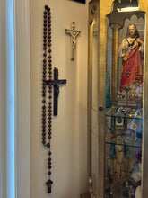 Load image into Gallery viewer, Vintage 1930s St Ann De Beaupre Large Wood Wall or Habit Rosary France Religious