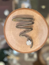 Load image into Gallery viewer, Vintage Signed TAXCO Mexico TG-84 Sterling Silver & Cubic Zirconia CZ 925 Zig Zag Abstract Brooch