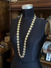 Load image into Gallery viewer, Vintage Signed BEN AMUN by Isaac Manevitz Gold Tone Filigree Floral Circle Chain Necklace 36.75”