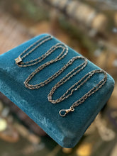 Load image into Gallery viewer, Antique Victorian Opal Seed Pearl Gold Filled Fob Slide Watch Chain Necklace 50”