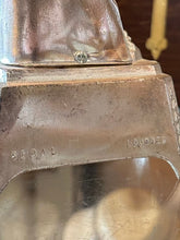 Load image into Gallery viewer, Vintage Art Deco Shiny Silver Tone Metal Statue Lourdes Apparition of Virgin Mary to St Bernadette 6” France