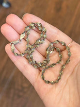 Load image into Gallery viewer, Vintage Italy Two Tone Sterling Silver Twisted Herringbone Chain Necklace 16"
