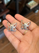 Load image into Gallery viewer, Vintage Sterling Silver 925 Butterfly Cutout Wings Pierced Post Earrings