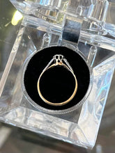 Load image into Gallery viewer, Antique 18ct Yellow Gold & Platinum Diamond Engagement Ring US Size 5