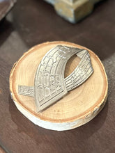 Load image into Gallery viewer, Vintage 1980s Signed JJ Jonette Silver Tone Music Note Music Sheet Ribbon Brooch 1988